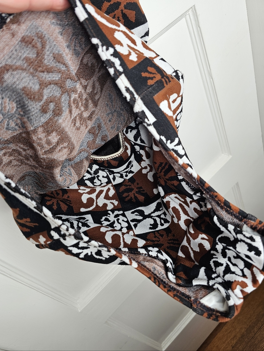 VTG 50s Kerrybrooke Abstract Print Knit Swimsuit - Picture 3 of 11